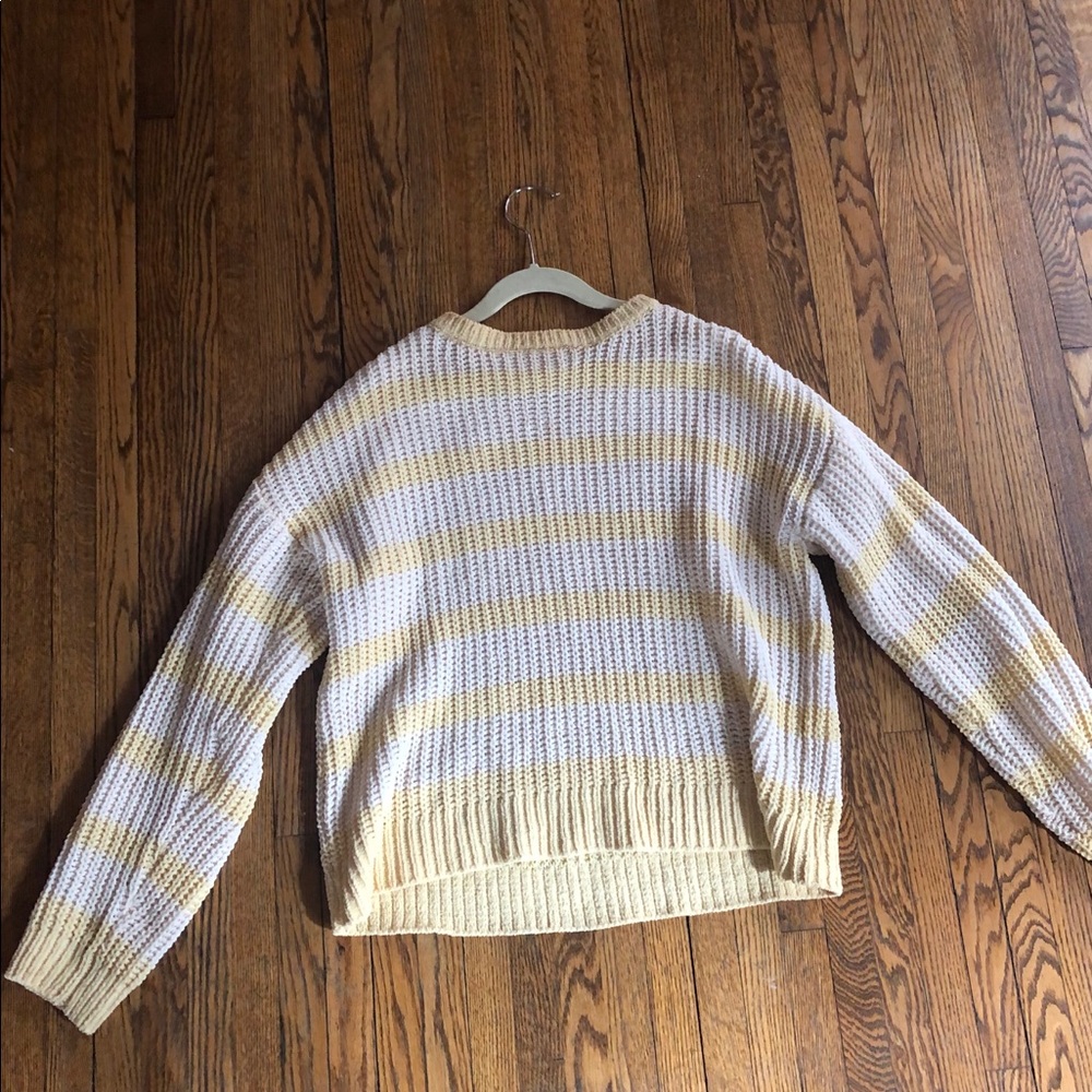 Tilly’s yellow and white striped sweater